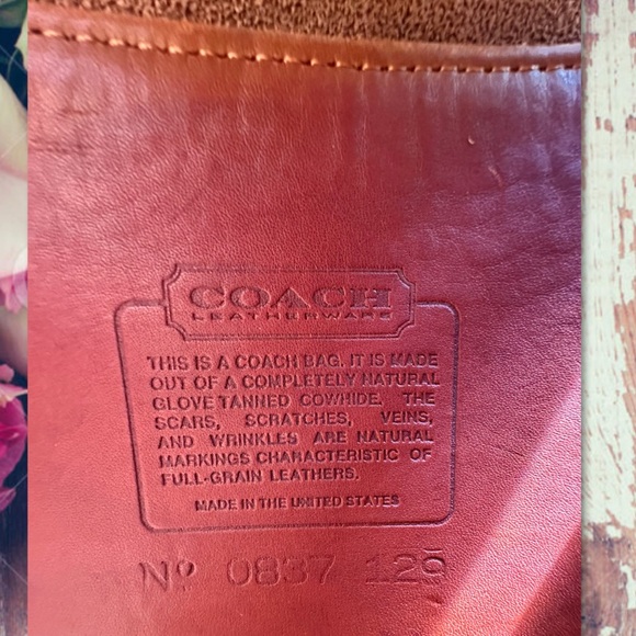 VINTAGE COACH BRITISH TAN LEATHER TURNLOCK STATION BAG 5130 - Picture 16 of 17